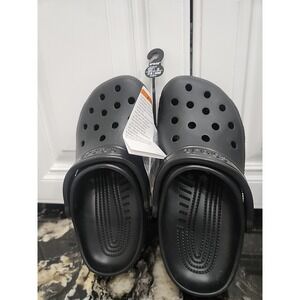 Crocs Unisex Classic Clog Authentic Shoe Style 10001-001 Black WHITE M5; W7